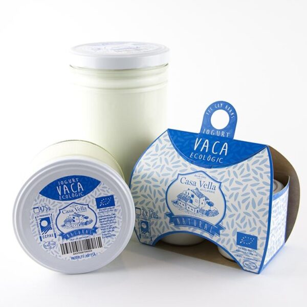 iogurt de vaca NATURAL- LOT 2 X 128 gr